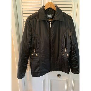 Olivia Women's Coat, size M, sleek, form fitting, stunning, gold designs